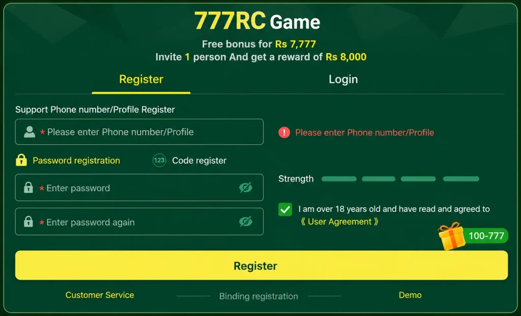 777RC Login Register